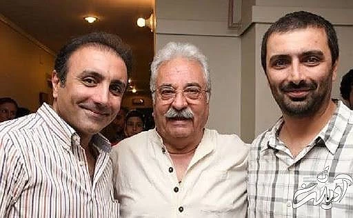 امید و امین زندگانی در کنار پدرشان امید و امین زندگانی